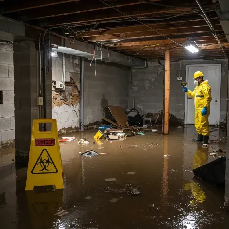 Flooded Basement Electrical Hazard in Cleveland, GA Property